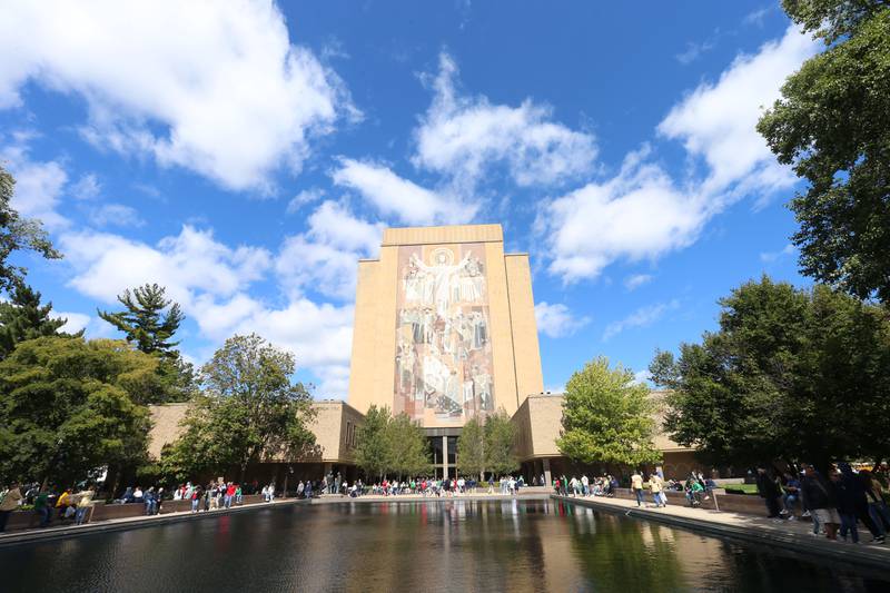 A view of the Word of Life Mural on the campus of Notre Dame on Saturday, Sept. 7, 2024 at Notre Dame Stadium.