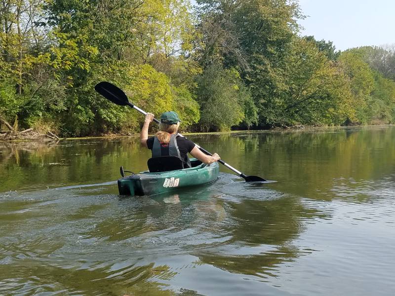 Sign up for a Forest Preserve paddling program today! The District offers programs for all experience levels at lake and river sites throughout Will County. Paddling is a fun way to get some exercise and experience nature. (Photo by Forest Preserve staff | Cindy Cain)