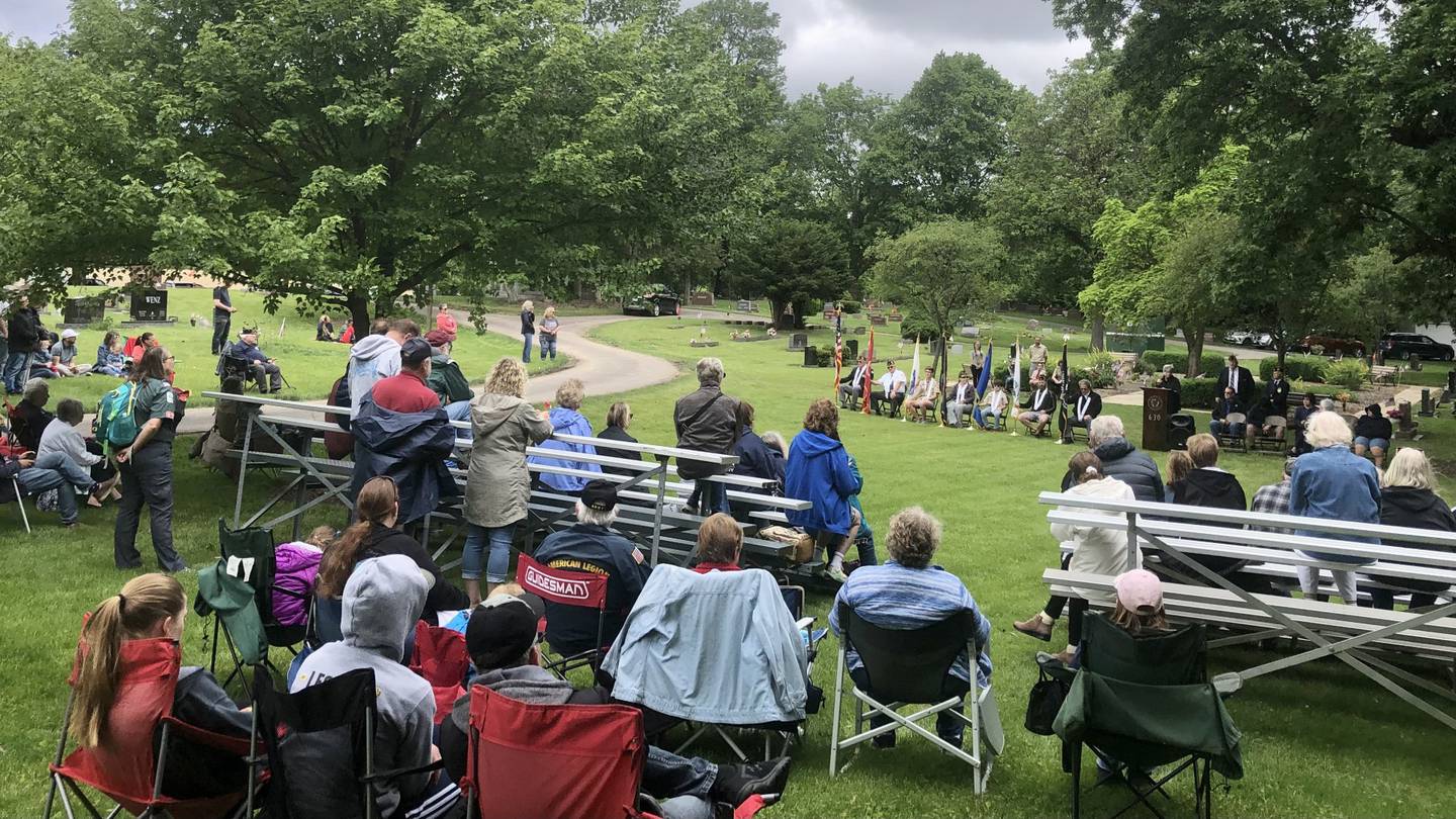 Nearly 100 were in attendance at the annual Memorial Day observance in Elburn's Blackberry Township Cemetery.