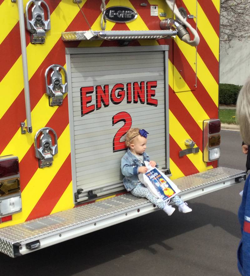 The Ottawa Fire Department visited Wednesday's storytime at the Reddick Library in Ottawa in celebration of National Library Week.