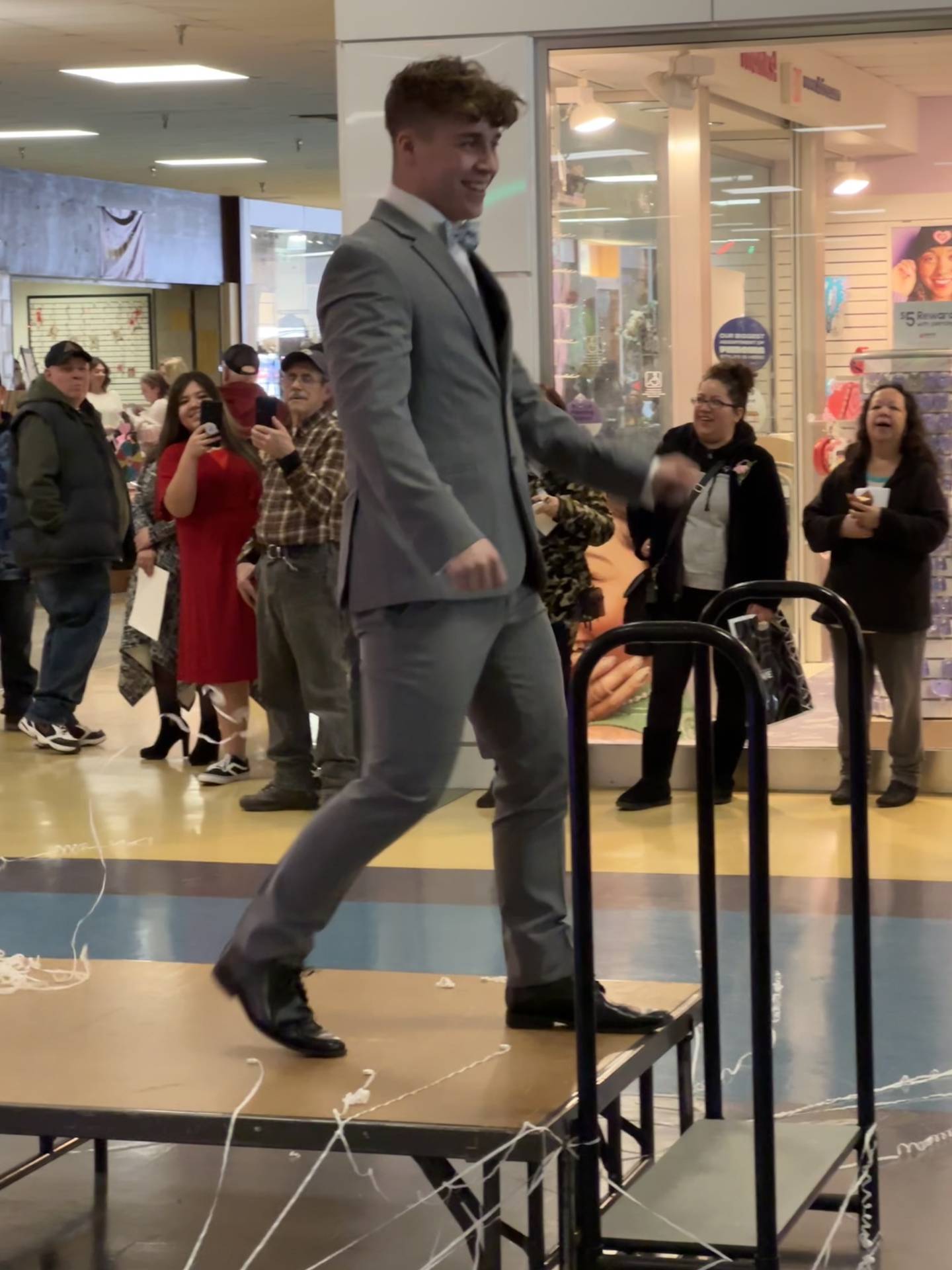 Blake Holbrook models groom's formal attire on Sunday, Feb. 5, 2023, at Northland Mall in Sterling as part of the Sauk Valley Bridal Fair.