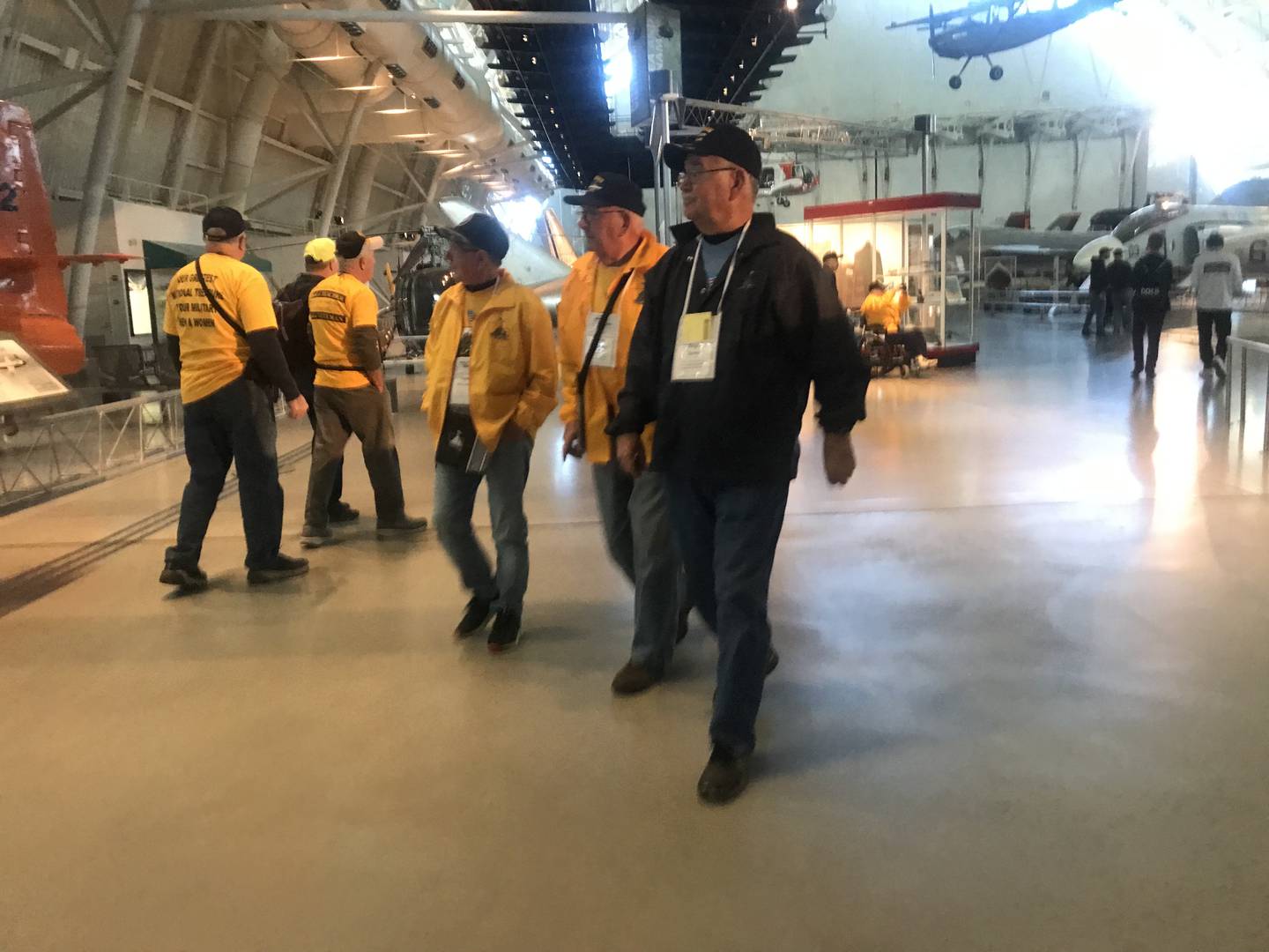 Veterans from Whiteside County who went on an Honor Flight on Election Day tour the Smithsonian's National Air and Space Museum in Washington, D.C.