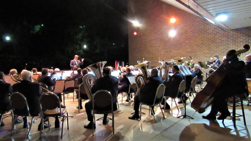 The Joliet American Legion Band, under the direction of Mike Fiske, performs at Joliet's Billie Limacher Bicentennial Park in a past summer Concert on the Hill.