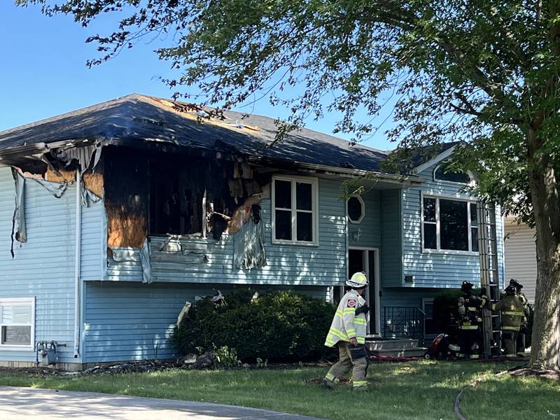 A residence in the 400 block of Infantry Drive damaged by fire on Monday, July 10, 2023.