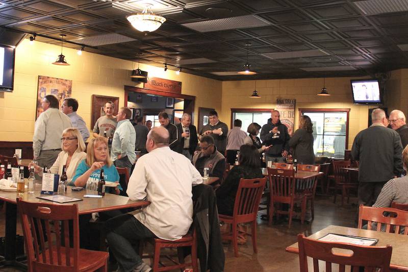 The crowd of Park District referendum supporters gathered Tuesday at Traditions Restaurant & Pub inside the Inwood Sports Complex to wait for election results.