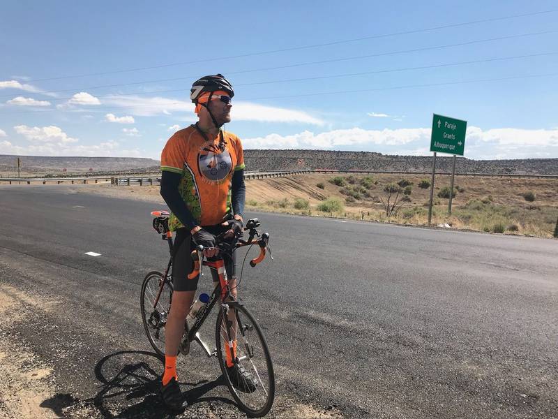 Mark Linder of Paw Paw, Michigan hopes to be atop his bicycle on Memorial Day as he begins the Great Divide Mountain Bike Route. The mostly-unpaved path winds from Banff, Alberta in Canada to Antelope Wells at the bottom of New Mexico. Linder hopes to raise $50,000 to fight pediatric cancer in memory of his son, Kevin.