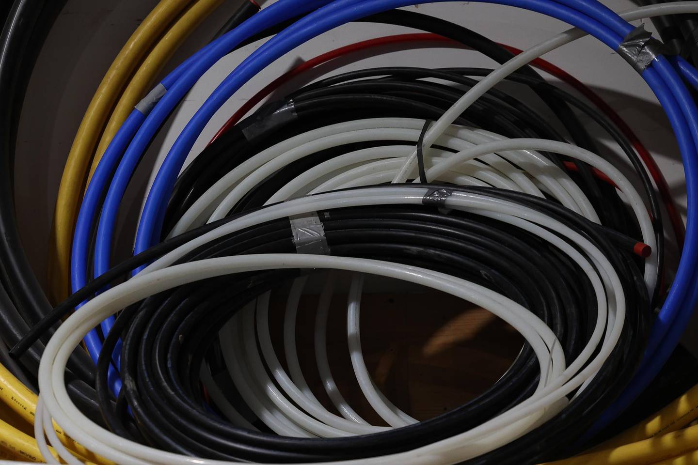 Various tubing sits on a shelf at the warehouse of Omega Plumbing Heating and Cooling on Thursday, Sept. 5, 2024 in Joliet.