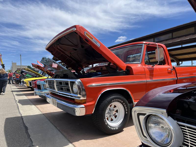 Vehicles were lined up Sunday, May 5, at the Sterling Marketplace for Sterling's 11th annual car show.