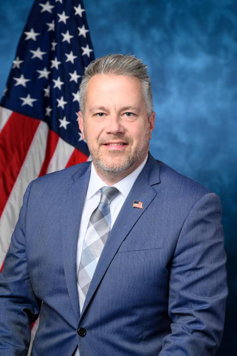 Eric Sorensen, a Moline Democrat representing Illinois' 17th District, appears in his official U.S. House portrait.