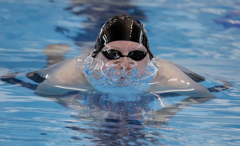 Lucas Bucaro of Barrington competes in the Boys 200 Yard IM during the IHSA Boys state swim finals Saturday February 25, 2023 in Westmont.