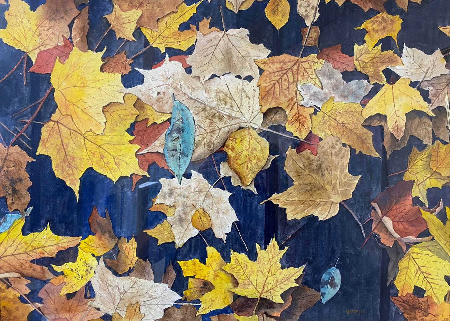 "Autumn Leaves" art piece by Graydon Cafarella