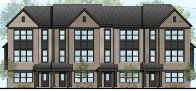 A rendering of a 40-unit townhouse development proposed by Lexington Homes for Stone Circle, Geneva. The Planning and Zoning Commission will set a hearing date as the applicant is seeking a zoning map amendment.