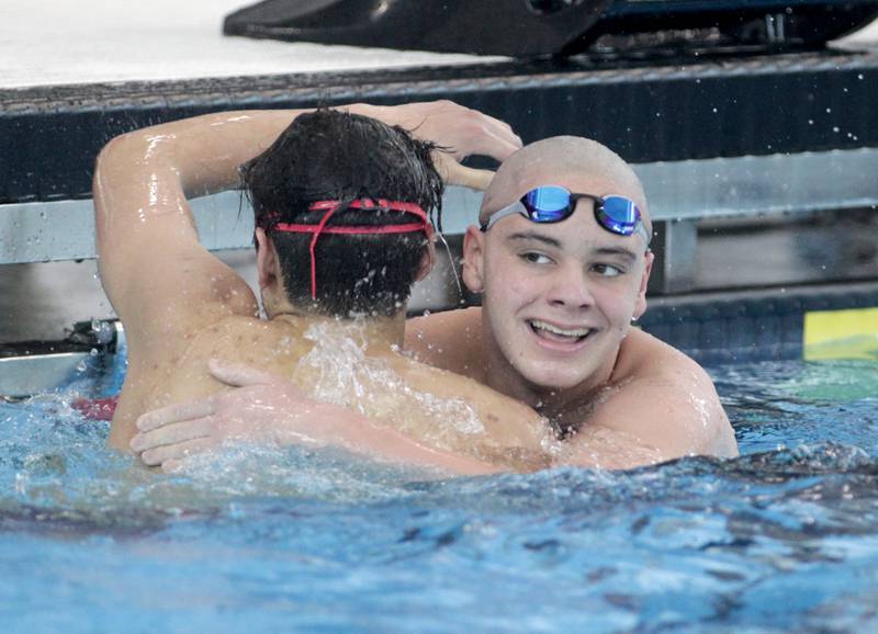 IHSA Boys State Championships at FMC Natatorium in Westmont on Saturday, Feb. 25, 2023.