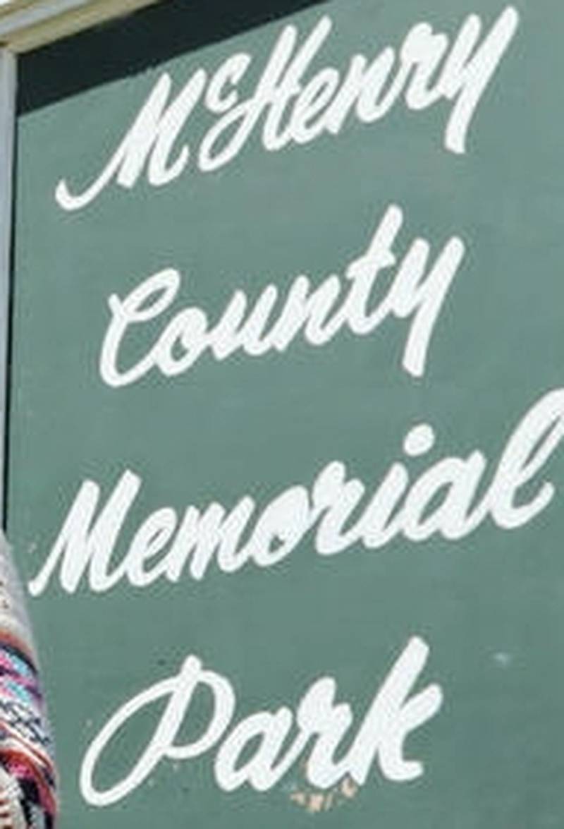 A sign for McHenry County Memorial Park near Woodstock is pictured in 2019.