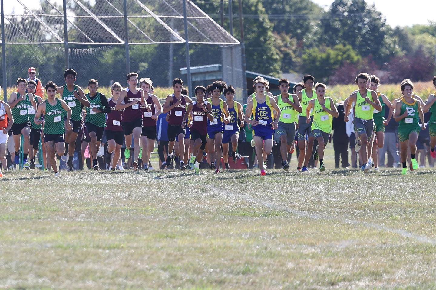 The boys take off for a cross country meet at Plainfield Central on Saturday, Sept. 7, 2024 in Plainfield.