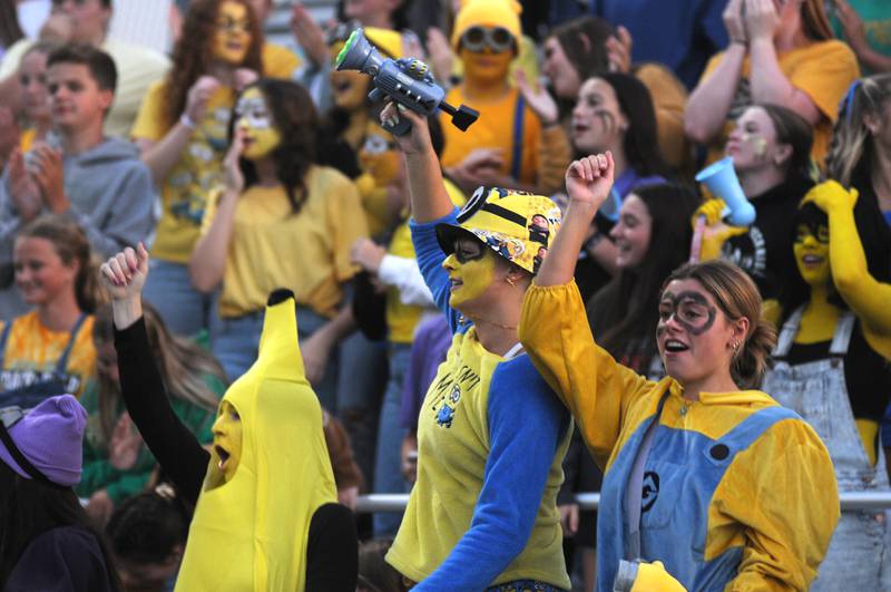 Seneca fans cheer during their home game against Lisle on Friday, Sept. 6, 2024.