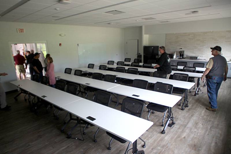 People check out a classroom during an open house at The McHenry County Regional Training Center in Cary Tuesday evening.