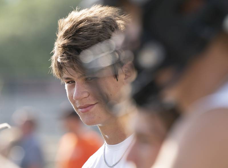 Crystal Lake Central's George Dimopoulos during a 7 on 7 football practice held on Thursday, July 21, 2022 at Crystal Lake Central High School. Ryan Rayburn for Shaw Local