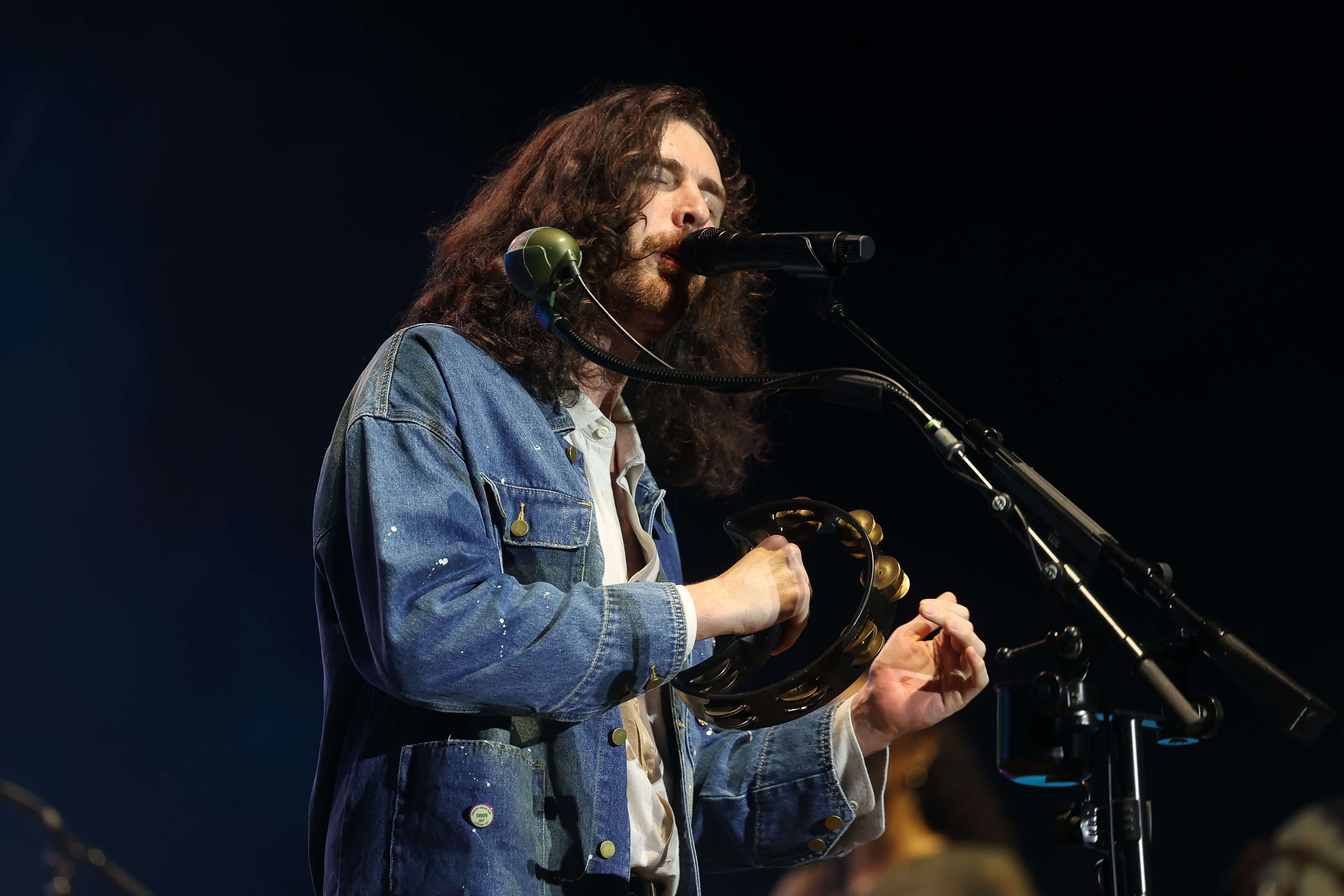 Hozier closes out the night on the Bud Light stage at Lollapalooza on Aug. 1, 2024 in Chicago.