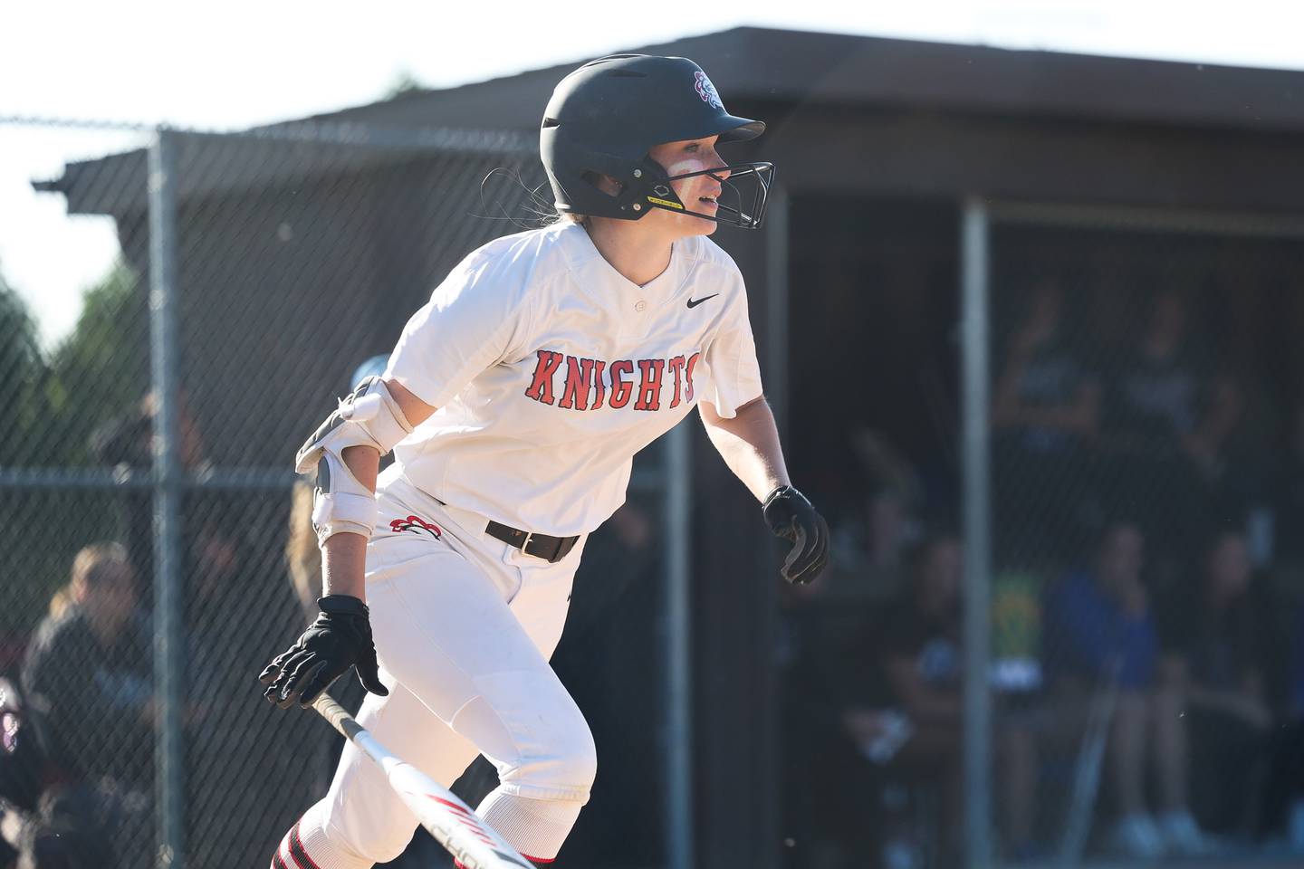 Lincoln-Way Central’s Josephine Jager connects against Lincoln-Way East in the Class 4A Lincoln-Way Central Sectional semifinal on Wednesday, May 29, 2024 in New Lenox.