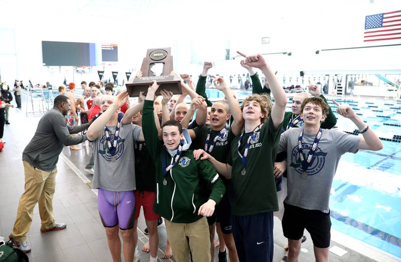 IHSA Boys State Championships at FMC Natatorium in Westmont on Saturday, Feb. 25, 2023.