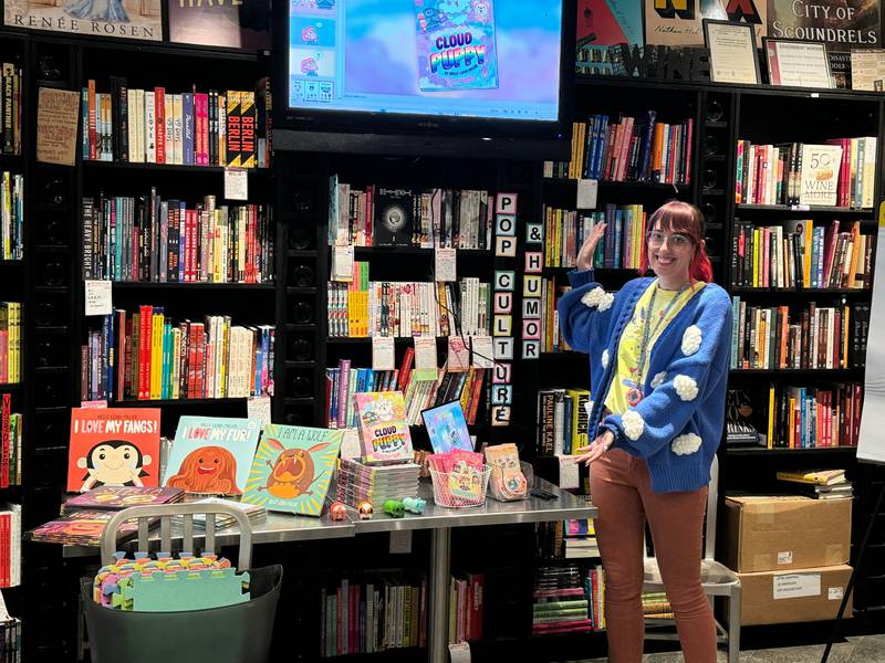 Children's author Kelly Leigh Miller hosts a book reading and signing. Miller is the creator of the best-selling graphic novel "Cloud Puppy."