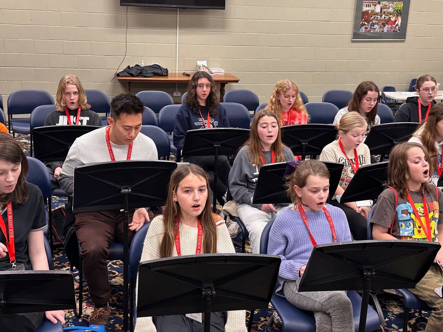 Students, teamed with professional adult actors and crew, rehearse “Diary of a Wimpy Kid: The Musical,” a show so new that Raue Center School For The Arts is one of the very first venues to produce it. 2024