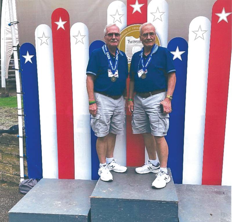 Jack Anderson, of Earlville, and his twin brother John, of Las Vegas, Nevada, attended the 49th annual Twins Days Festival on Aug. 3 and Aug. 4, 2024, in Twinsburg, Ohio.