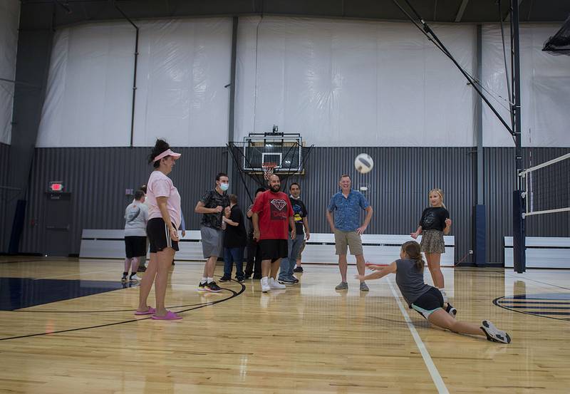 Attendees to the grand opening give the new space a run through Friday, August 19, 2022.