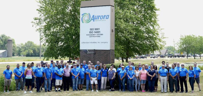 Aurora Specialty Textiles Group employees celebrated the company's 140-year anniversary in June 2023.