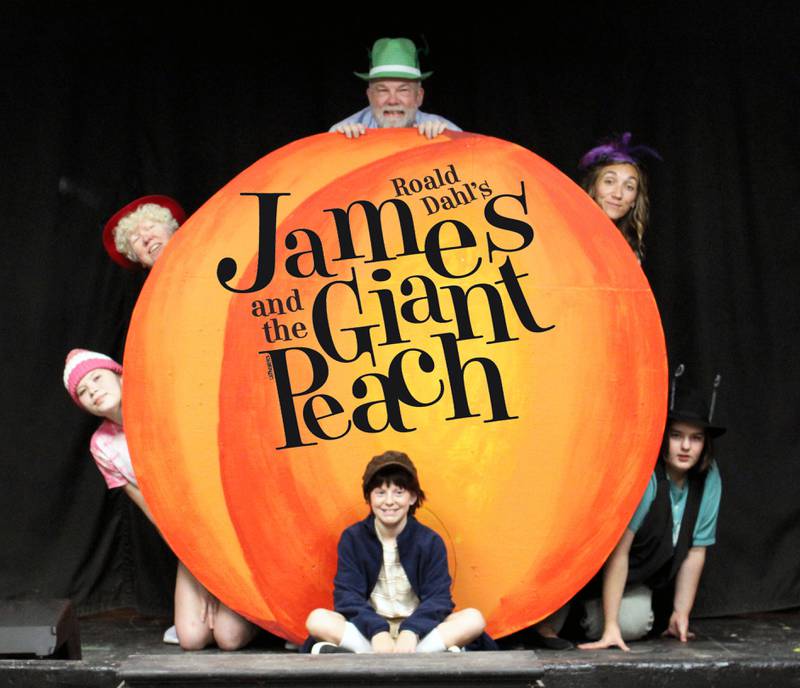 The Polo Area Community Theatre is scheduled to perform a musical adaption of Roald Dahl's "James and the Giant Peach." Pictured are Mady Weilacher (center) as James. Left to right are Bailey Kibodeaux as Earthworm, Mardi Huffstuttler as Ladybug, Jeff Davidson as Grasshopper, Rae Brunner as Spider and Morgan Ayling as Centipede.