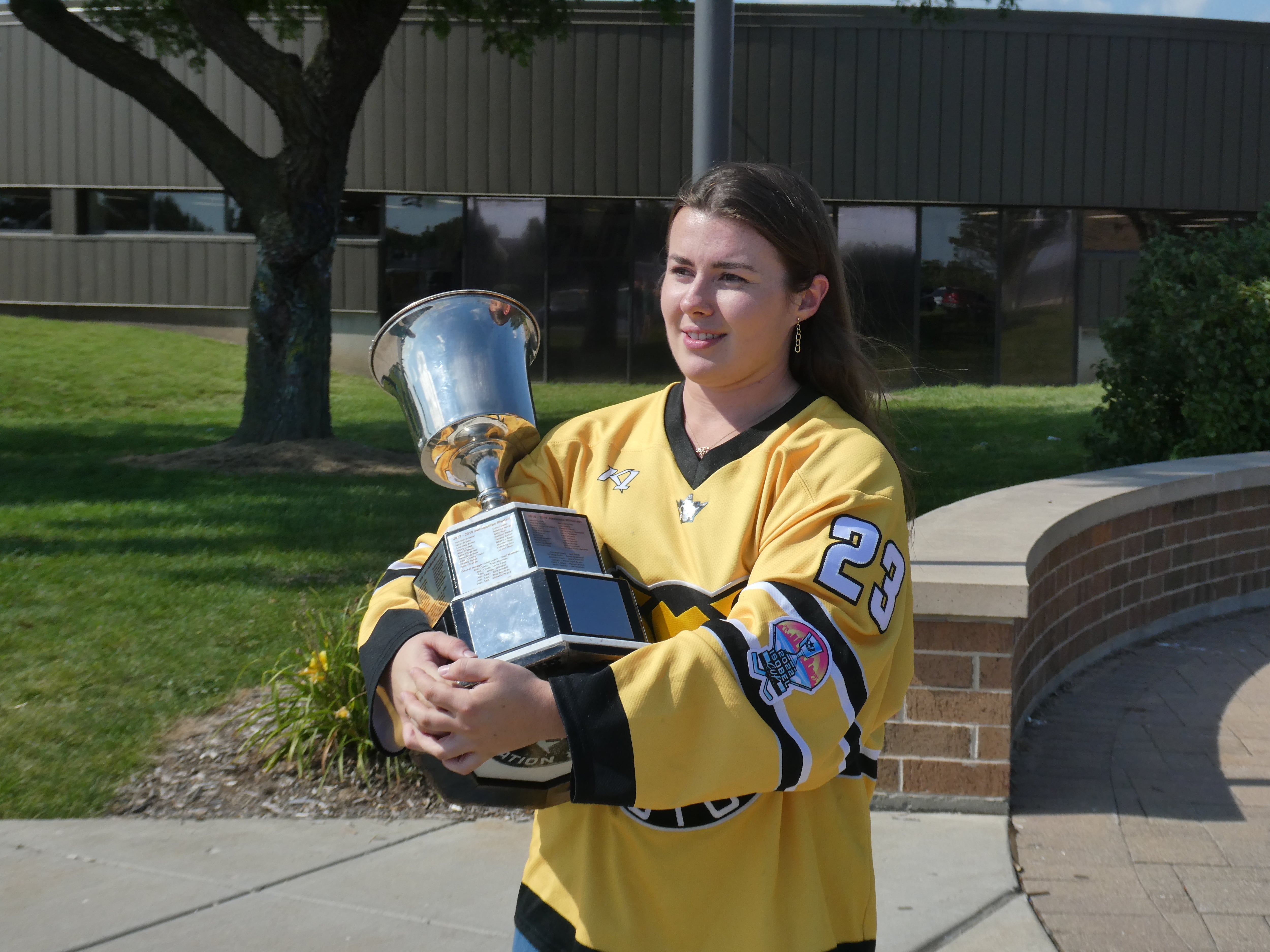Hockey champion Katelynn Russ brings Isobel Cup trophy home to Crystal Lake