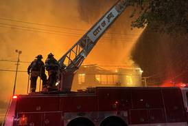 Historic U.S. Steel office building in Joliet engulfed by fire