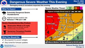 Severe weather including tornadoes possible for northern Illinois Tuesday evening