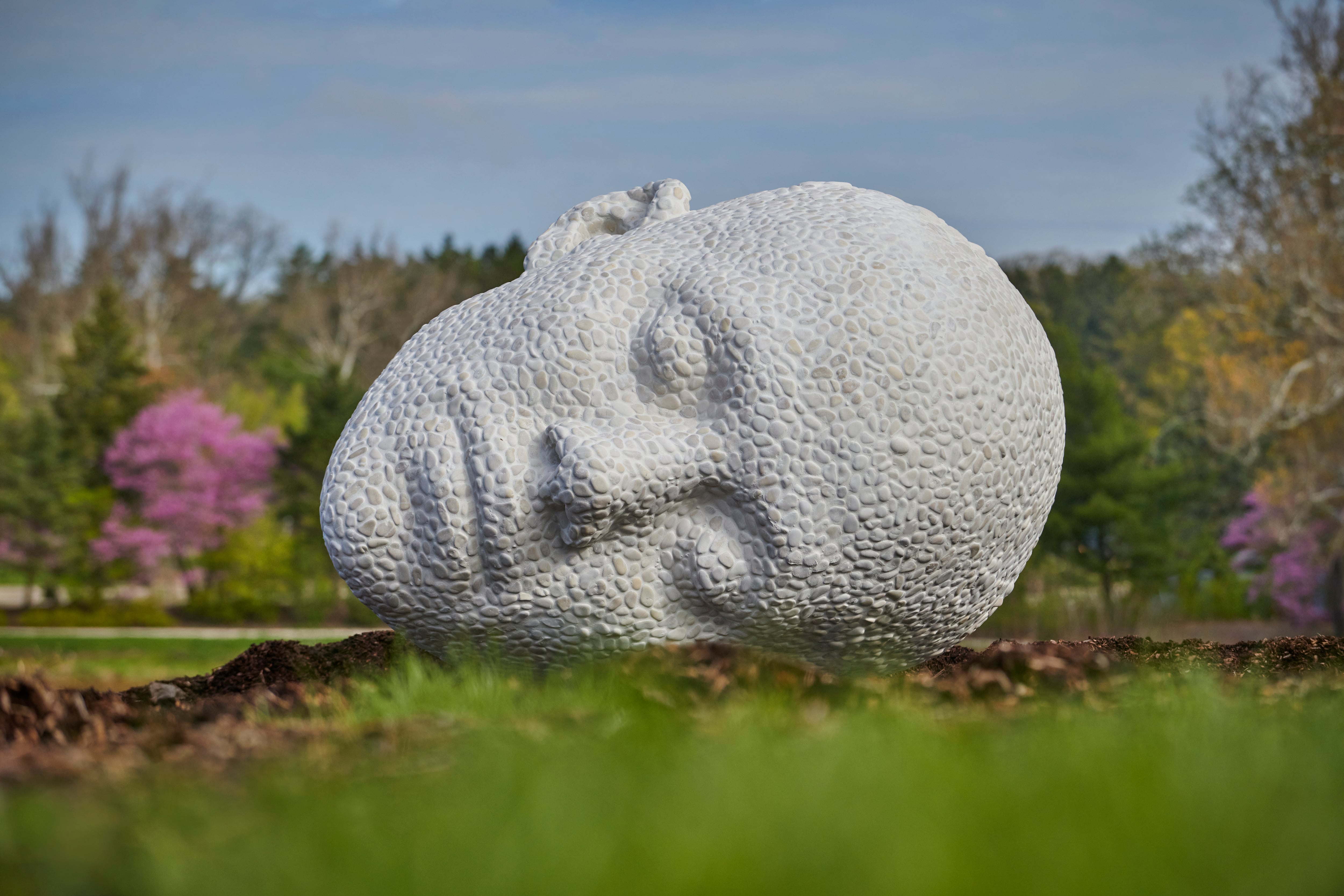 Hear: Of the Earth is now one of several sculptures on display at The Morton Arboretum in Lisle.