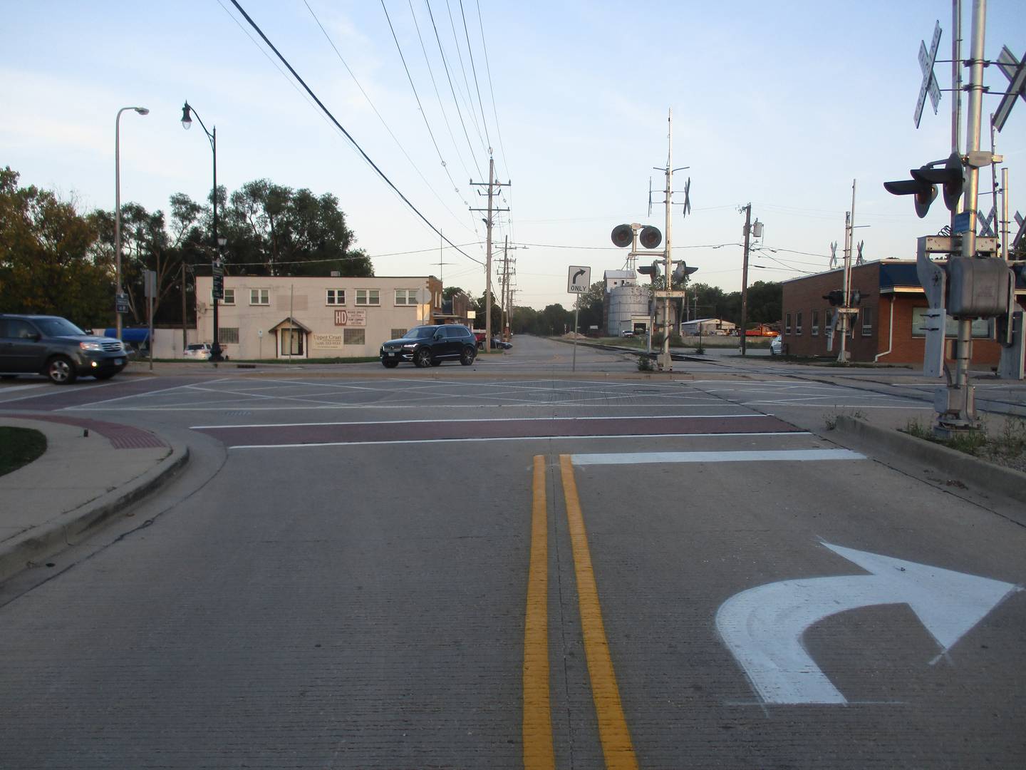 Hydraulic Avenue in downtown Yorkville, seen here looking east, intersects with the four-lane Route 47.