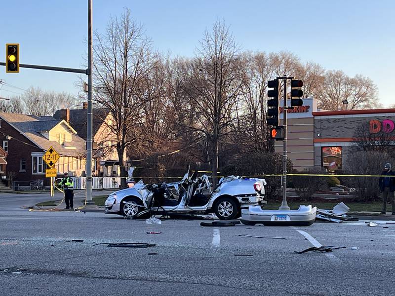 Joliet police investigated an accident at the intersection of Fourth Avenue and South Chicago Street early Monday morning, Dec. 4, 2023.