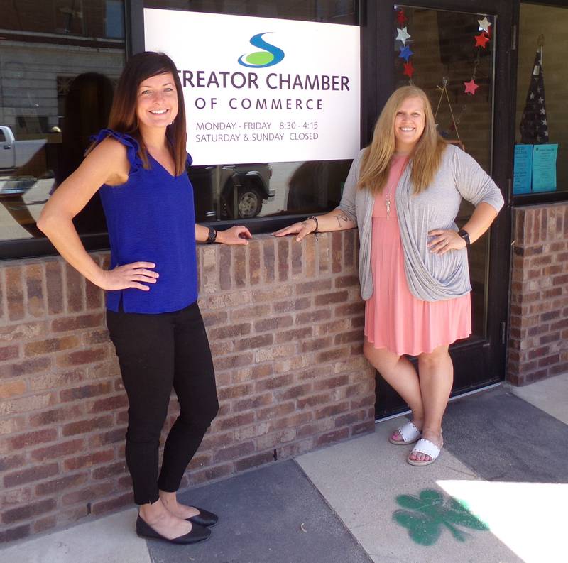 Executive Director Courtney Levy and Member Services Coordinator Megan Wright are the new faces of the Streator Chamber of Commerce.