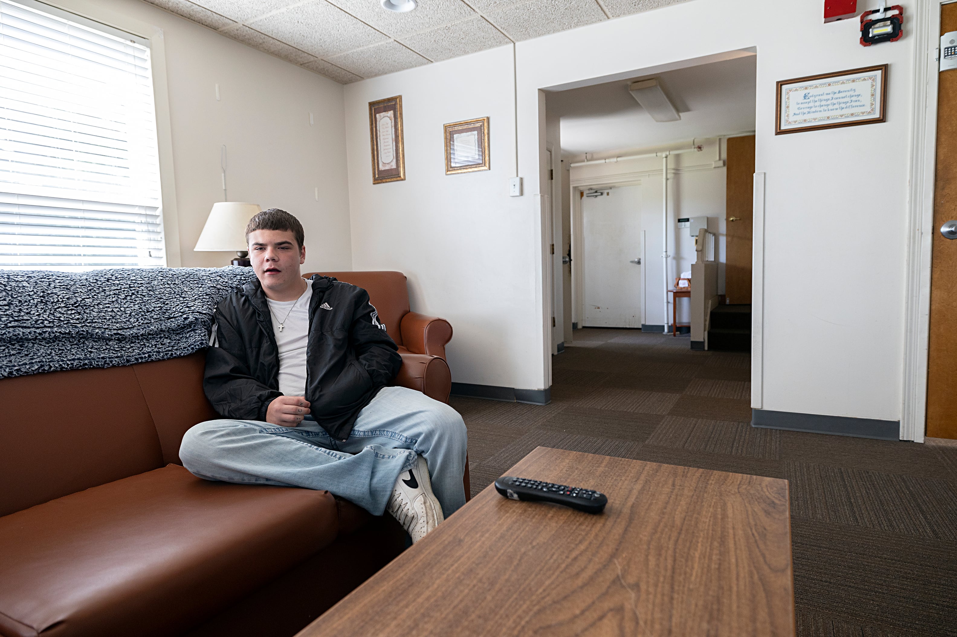 Michael Johnson, 20, credits the center for helping him get sober especially for his mother’s sake during an interview Thursday, July 18, 2024.