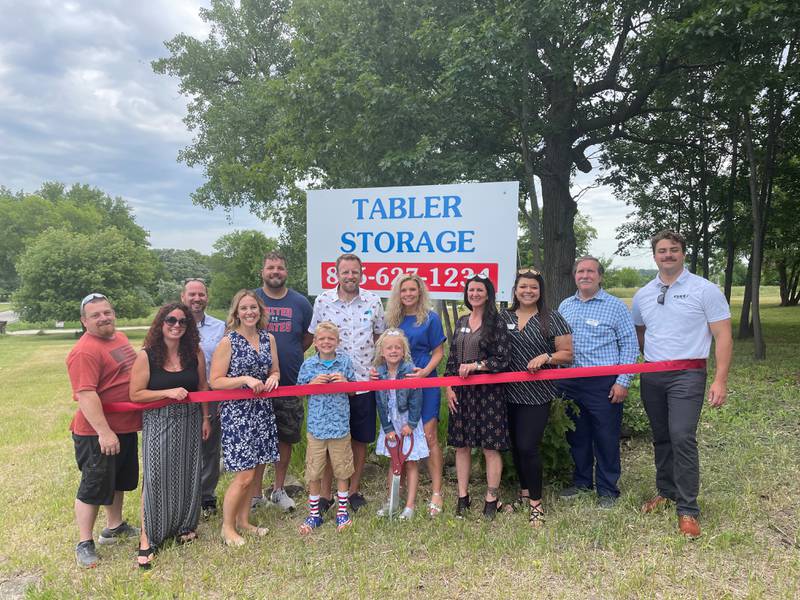 Tabler Storage Owner Grant Griffiths and his family celebrated their new business with a Grundy County Chamber ribbon cutting June 13. Tabler Storage is located at 10808 Tabler Road in Morris right near Minooka.