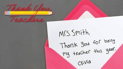 Thank You Teacher Letters for Bureau County