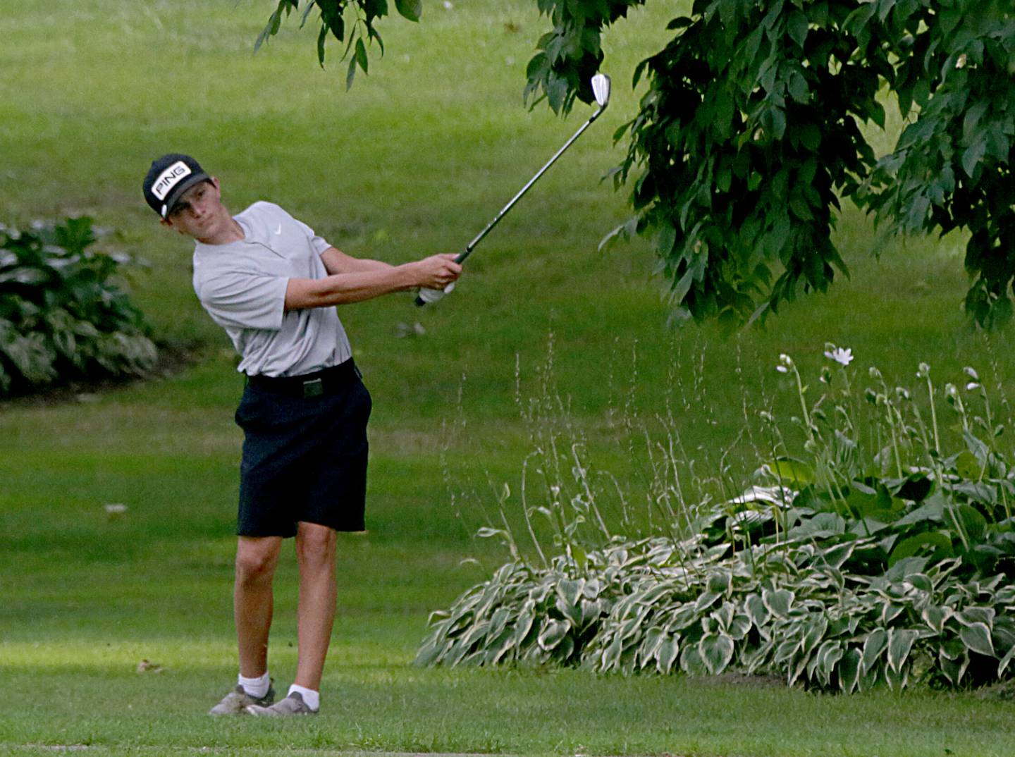 Ottawa's Chandler Creedon golfs during the L-P Cavalier Golf Invitational on Thursday, Aug. 18, 2022 at Seneca's Oak Ridge Golf Course in La Salle.