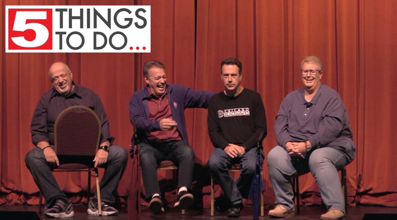 The Steve Cochran’s New Year’s Eve Comedy Show will begin at 3 p.m. Saturday at the Raue Center for the Arts in Crystal Lake, featuring Mike Toomey, John DaCosse, and Tim Benker. Pictured left to right: Steve Cochran, Tim Benker, Mike Toomey and John DaCosse