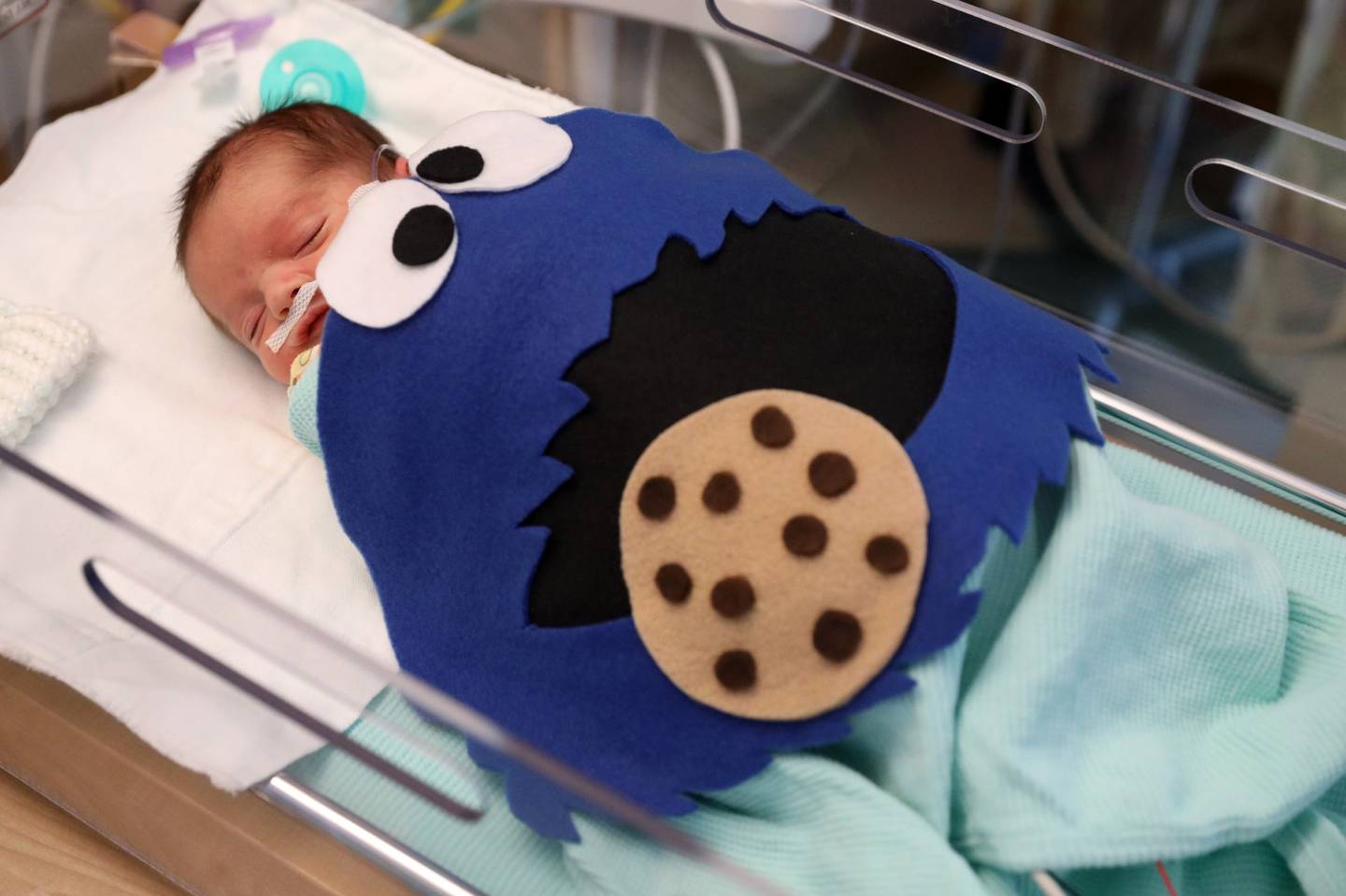 JoAnn Gorsline, a Neonatal Intensive Care Unit nurse at Mercyhealth’s Javon Bea Hospital–Riverside in Rockford, made more than 50 costumes for babies who stay in the NICU at Mercyhealth in the month of October.