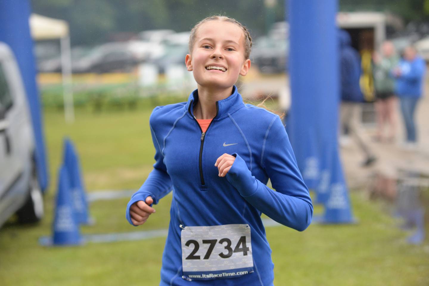 Evelyn Anderson, 13, of Oregon, was the first place finisher at the Infinity Event 5K held at the Rochelle Wildlife Conservation Club on Saturday, June 8, 2024.