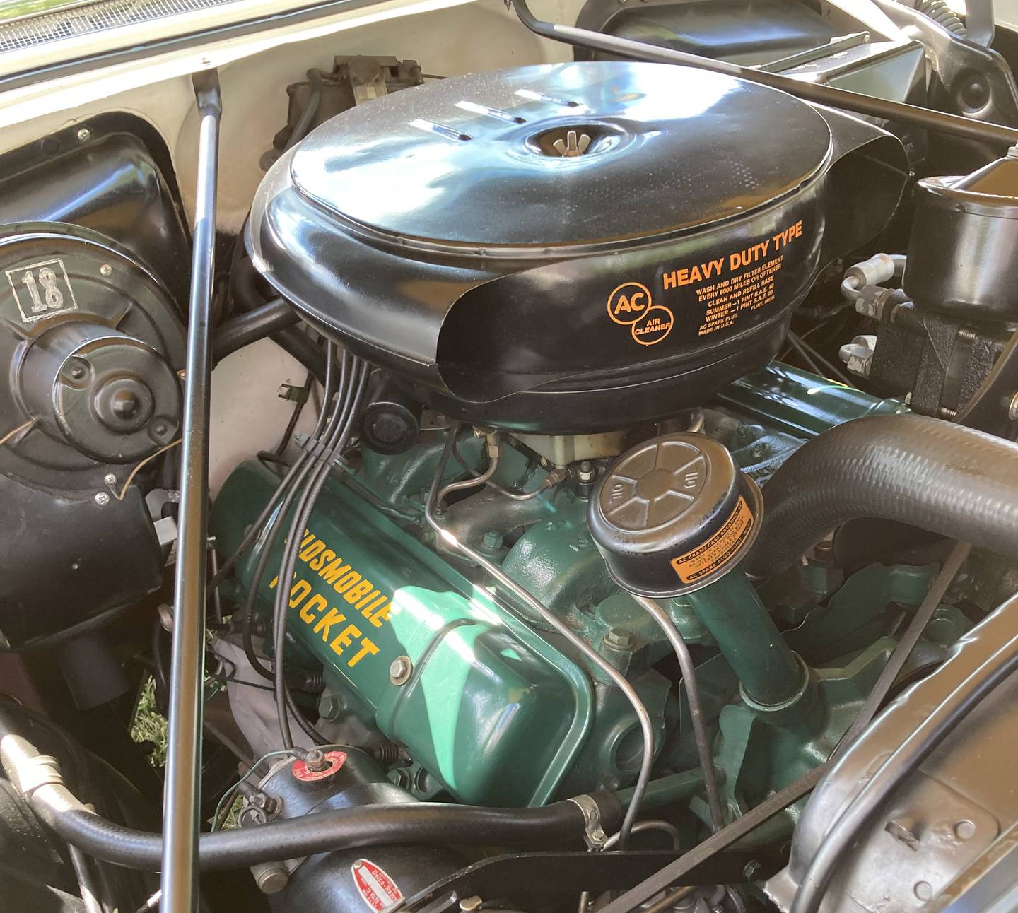 Photos by Steve Rubens - 1955 Oldsmobile Engine