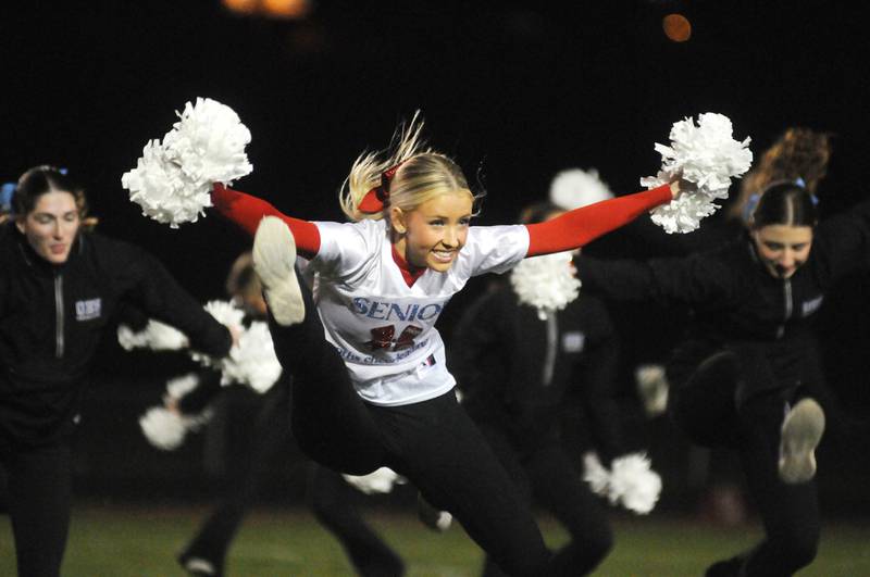 The Ottawa poms perform at King Field on Friday, Oct. 18, 2024.