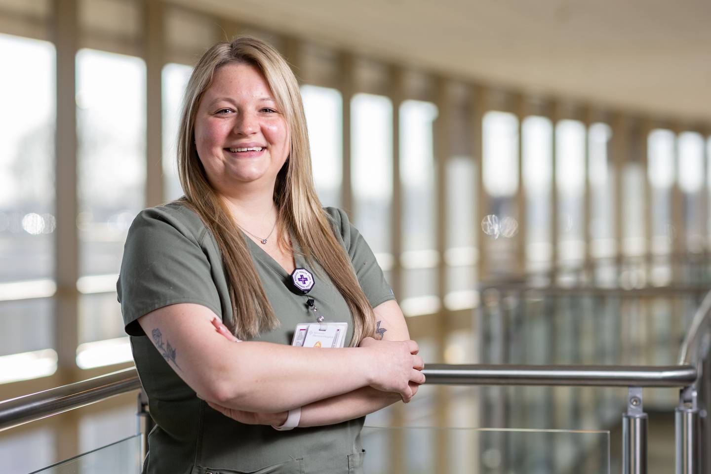 Casey Tschuemperlin is the lead Sexual Assault Nurse Examiner (SANE) at Advocate Sherman Hospital in Elgin. She leads five SANE nurses. Photographed at Advocate Sherman Hospital in Elgin on Wednesday, March 20, 2024