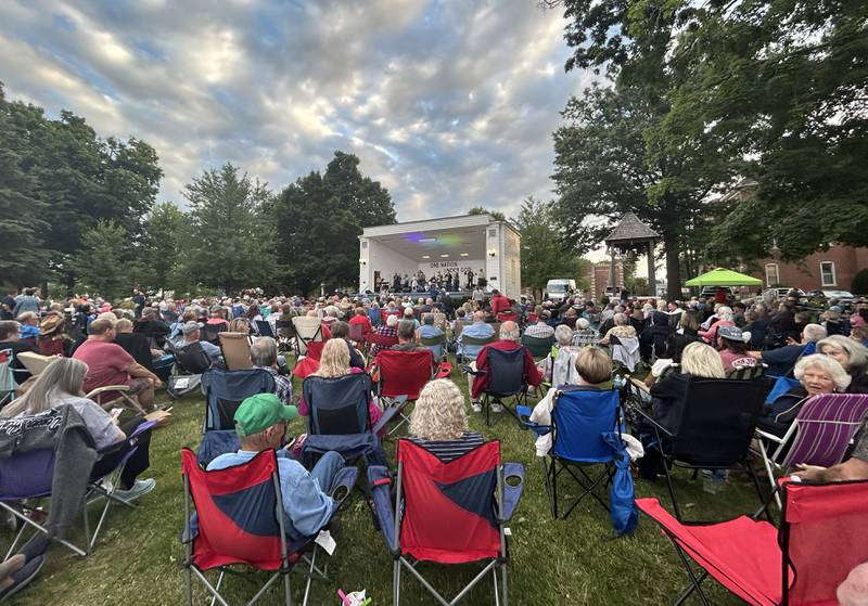 Perfect weather greeted a large crowd to the opening night of the Jamboree music series in downtown Mt. Morris on Friday, June 7, 2024. Brass from the Past was the featured band. The free concert series continues through the summer each Friday night on the campus.