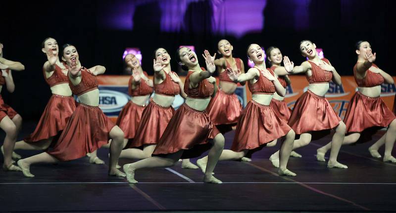 Crystal Lake Central competes in the IHSA 2A Competitive Dance State Finals Saturday, Jan. 27, 2024 at Grossinger Motors Arena in Bloomington.